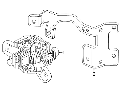2024 GMC Sierra 1500 Bracket, Passenger Side Diagram for 85660665