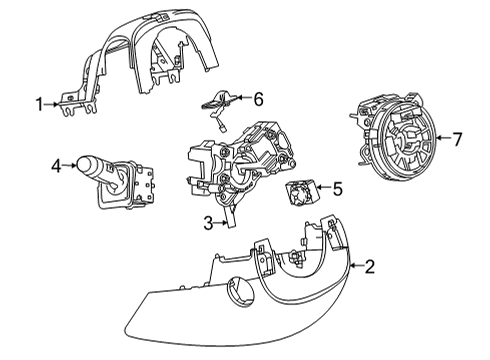 2024 Cadillac Escalade ESV Upper Column Cover Diagram for 84588000