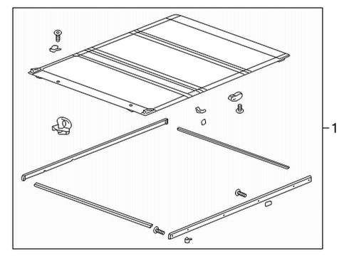 2021 Chevy Silverado 3500 HD Exterior Trim - Pick Up Box Diagram 9 - Thumbnail