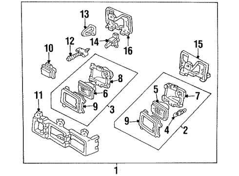 1995 Pontiac Grand Prix Headlamps Diagram 3 - Thumbnail