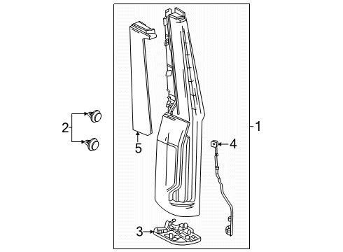 2025 Cadillac Escalade Tail Lamps Diagram