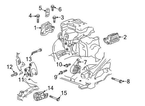 2018 GMC Acadia Transmission Mount Diagram for 84227349