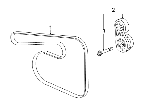 2016 Chevy Camaro Serpentine Belt Diagram for 12652186