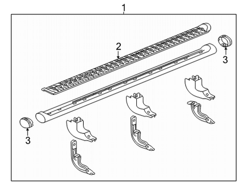 2025 Chevy Tahoe Running Board Diagram 3 - Thumbnail