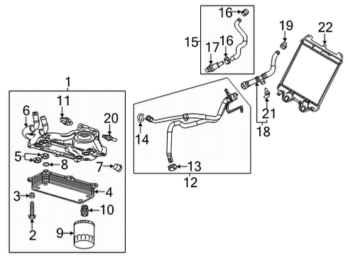 2024 Chevy Corvette Oil Cooler Seal Diagram for 12698626