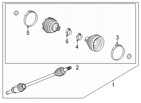 2024 Chevy Trailblazer Axle Shaft - Rear Diagram