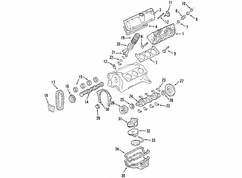 1997 Chevy Malibu Cylinder Head Diagram for 12575061