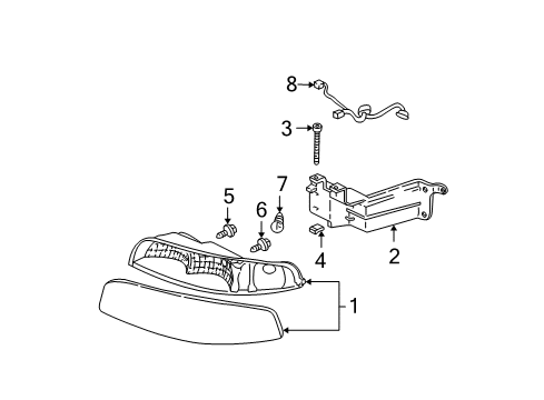 2000 Buick Park Avenue Headlamps Diagram