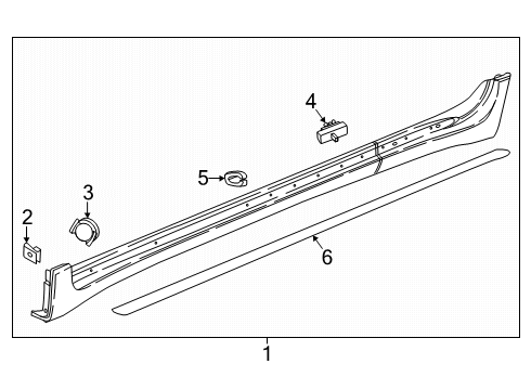 2025 GMC Acadia Weatherstrip, Door Weatherstrip Diagram for 84798308