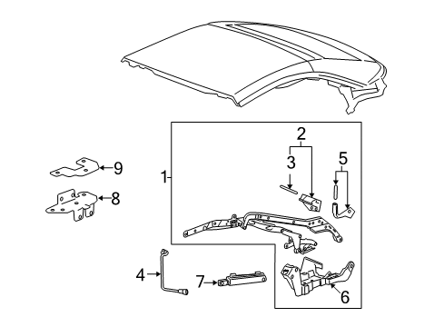 2007 Pontiac G6 Frame & Components - Retractable Top Diagram