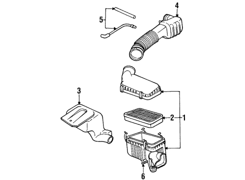 1999 Saturn SW1 Air Intake Diagram