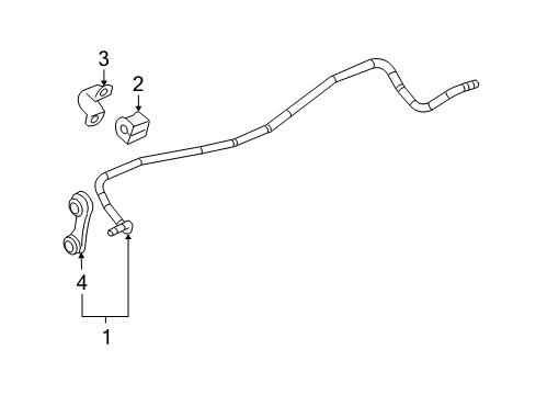 2008 Chevy Malibu Stabilizer Bar & Components Diagram 11 - Thumbnail