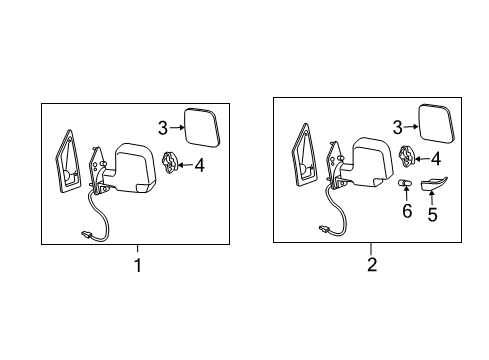 2025 Chevy Express 2500 Outside Mirrors Diagram