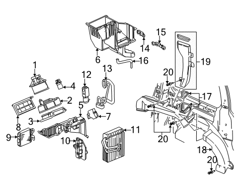 2002 Pontiac Montana Auxiliary Heater & A/C Diagram