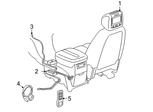 2012 Cadillac Escalade Entertainment System Components Diagram 2 - Thumbnail