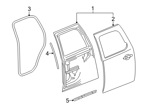 2009 Chevy Silverado 1500 Door & Components Diagram 5 - Thumbnail