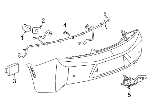 2023 Chevy Camaro Electrical Components - Rear Bumper Diagram