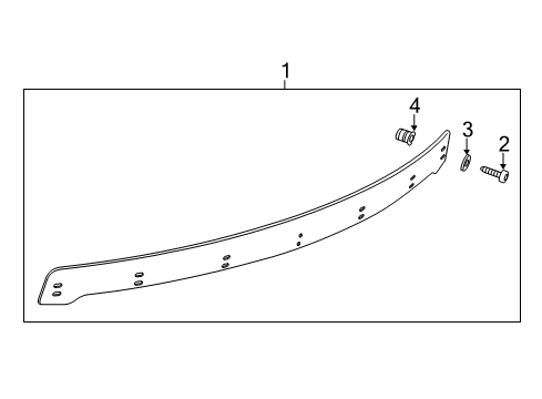 2014 Chevy Camaro Molding Seal Diagram for 11547298