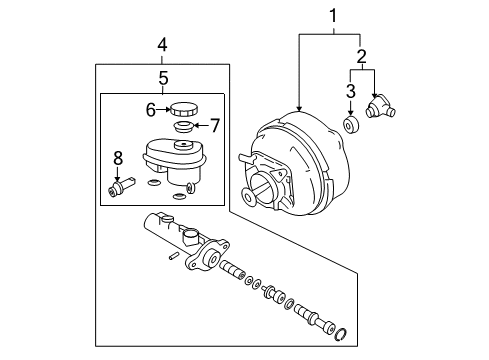 2007 Cadillac DTS Master Cylinder Diagram for 19209200