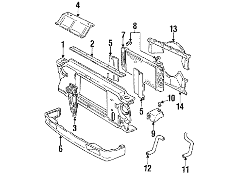 1992 Chevy S10 Blazer Radiator Support Diagram