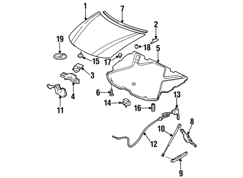 2002 Oldsmobile Intrigue Lock Diagram for 10423016