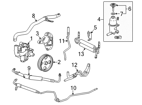 2010 Cadillac SRX Pressure Hose Diagram for 22792606