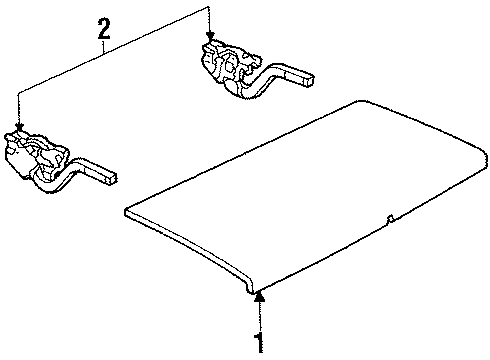 1986 Chevy Caprice Trunk Lid & Components Diagram
