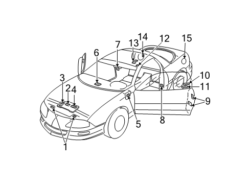 1996 Chevy Camaro Info Label Diagram for 52365061