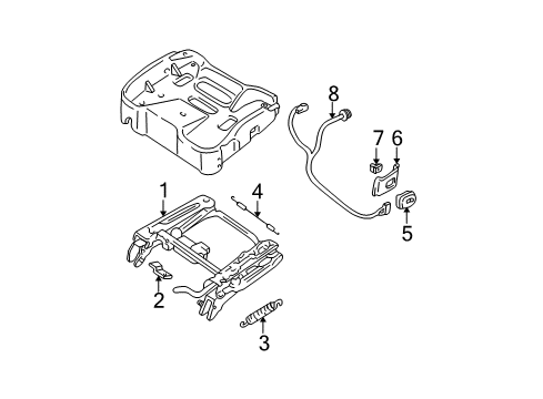 2001 Oldsmobile Alero Return Spring, Front Diagram for 22604938