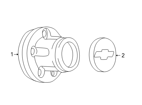 1999 Chevy K2500 Wheel Covers & Trim Diagram 4 - Thumbnail