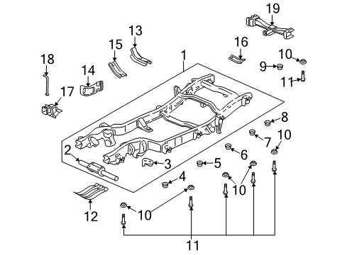 2003 Hummer H2 Cushion Bolt Diagram for 11519402
