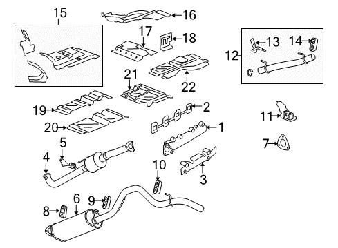 2006 GMC Savana 3500 Shield, Exhaust Manifold Diagram for 97333893