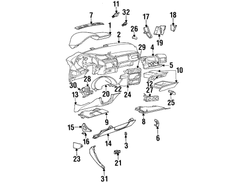 1995 Pontiac Grand Am Blower Motor Switch Diagram for 16147657