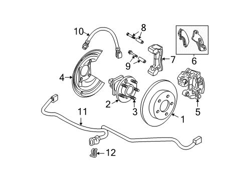 2002 Buick Park Avenue Caliper Bolt Diagram for 18019037