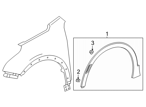 2024 Buick Envision Exterior Trim - Fender Diagram