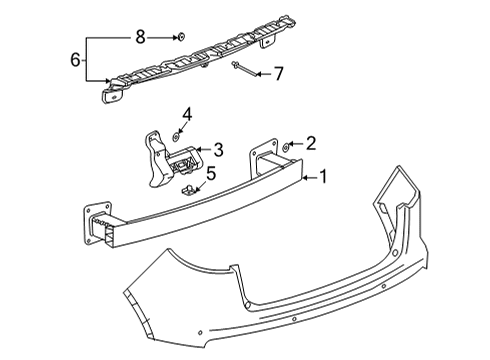 2024 Buick Envision Bumper & Components - Rear Diagram
