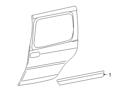 2008 Chevy Uplander Exterior Trim - Side Door Diagram 2 - Thumbnail