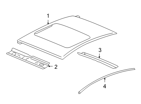 2010 Buick Lucerne Roof & Components Diagram