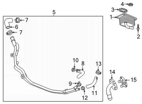 2023 Buick Encore GX Oil Cooler Seal Diagram for 12698625