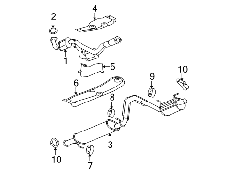 2006 Chevy Trailblazer Exhaust System Diagram 3 - Thumbnail