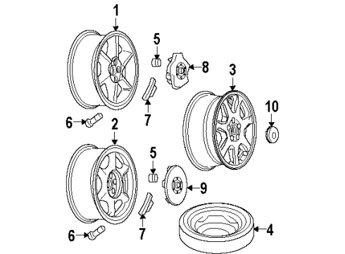 2002 Oldsmobile Aurora Weight Diagram for 9591670