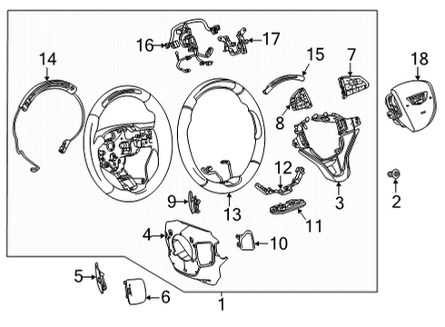 2021 Cadillac Escalade ESV Harness Clip Diagram for 84399572