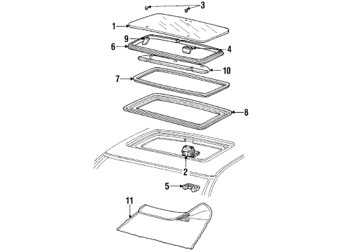 1986 Buick LeSabre Weatherstrip Diagram for 20698162