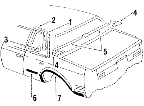 1988 Oldsmobile Cutlass Ciera Reveal Moldings Diagram
