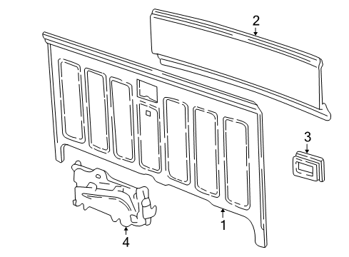 1994 Chevy S10 Back Panel Diagram 2 - Thumbnail