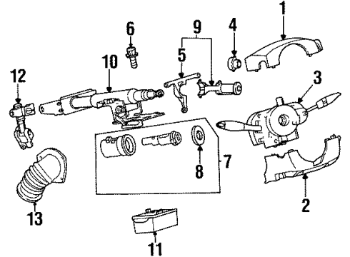 1998 Saturn SL2 Ignition Lock Diagram
