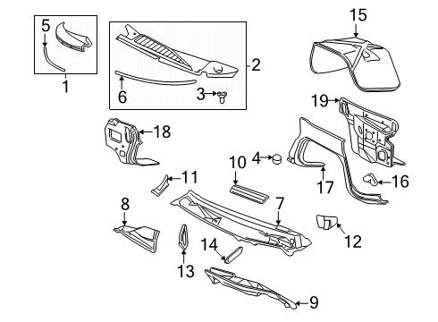 2025 Chevy Express 2500 Cowl Diagram