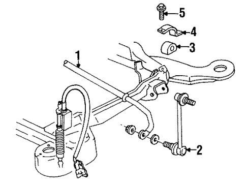 1993 Cadillac Allante Stabilizer Bar & Components Diagram 2 - Thumbnail