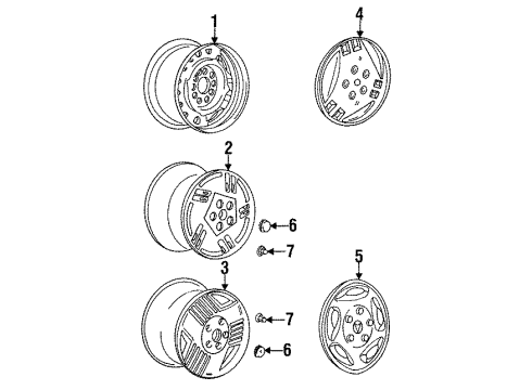 1992 Pontiac Trans Sport Wheel, Steel Diagram for 9591794
