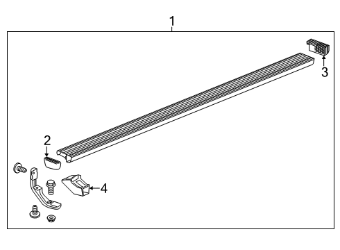 2025 Chevy Silverado 1500 Running Board Diagram 3 - Thumbnail